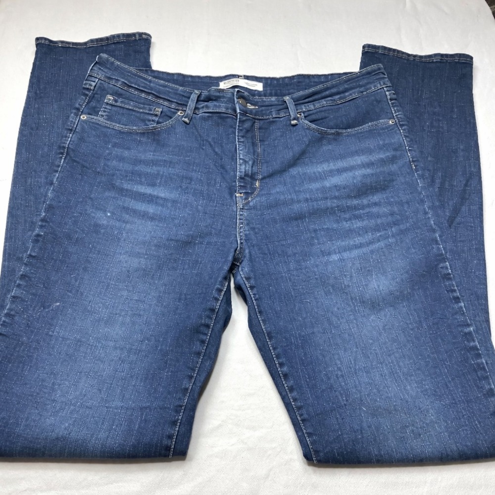 Signature‎ Levi Strauss Jeans Womens 16L Shaping Straight Blue 35x32.5 TALL